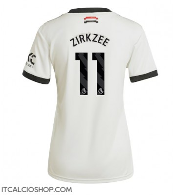 Manchester United Joshua Zirkzee #11 Terza Maglia Femmina 2024-25 Manica Corta